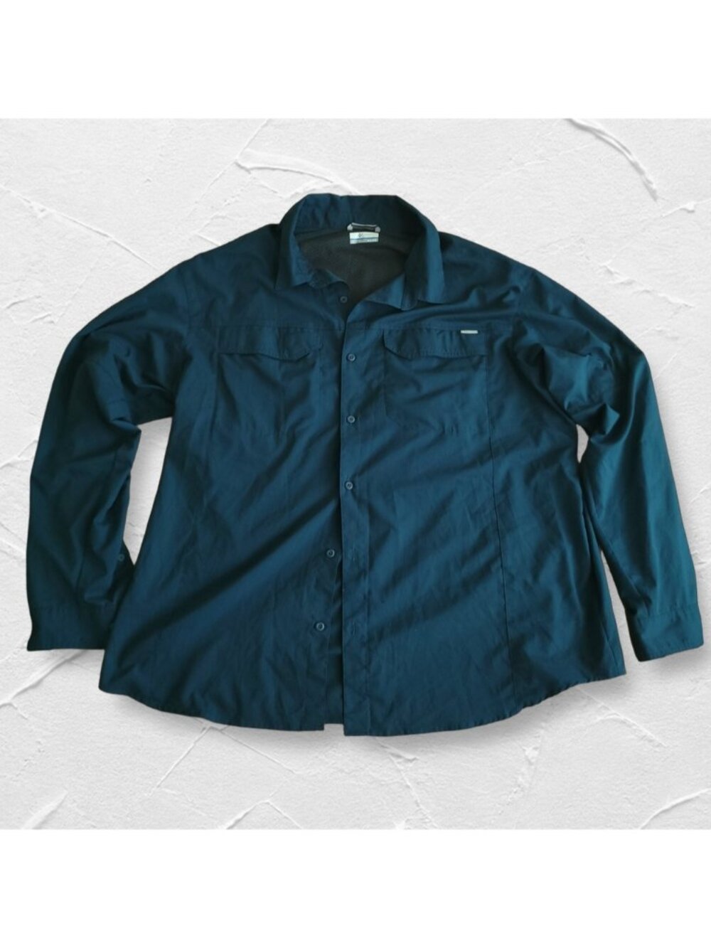 Columbia Navy Blue Oversized Golfcore Work Jacket Shirt (XXL)
